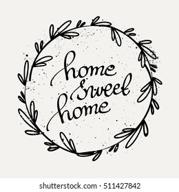 Home Sweet Home Decorative Typography 