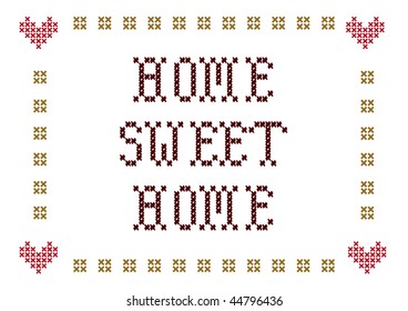 home sweet home embroidery