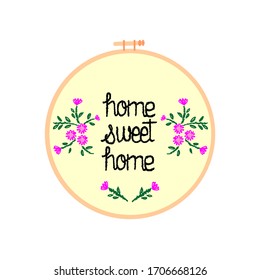 Home Sweet Home Embroidery Illustation