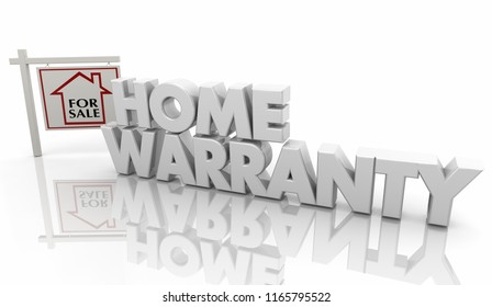 Home Warranty Guarantee Insurance Policy Sign 3d Illustration