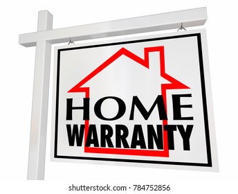 Home Warranty House For Sale Sign Guarantee 3d Illustration