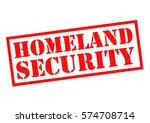 HOMELAND SECURITY red Rubber Stamp over a white background.