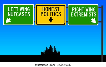 Honest Politics In Between Left And Right Wing Extremes