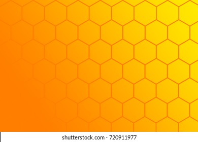 Honey Comb Illustration On White Background. Hexagon