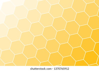 Honeycomb Grid tile rotate background Hexagonal cell texture  in color  Yellow gold and gradient 