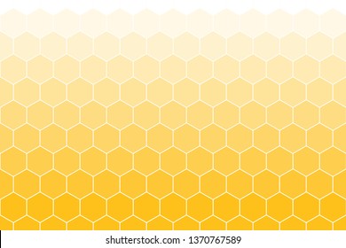 Honeycomb Grid tile seamless background Hexagonal cell texture  in color Yellow gold and gradient 