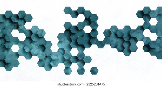 Honeycomb patterned wood panels in hexagonal shape, wood, background, abstract brown pattern background, textured hexagon patterned tile background floor or wall. 