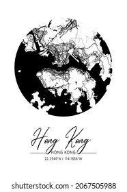 Hong Kong - Hong Kong Black Water City Map