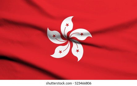 Hong Kong Flag Waving