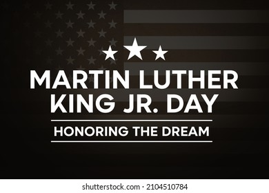 Honoring The Dream, Martin Luther King Jr. Day Abstract Background With United States Flag And Stars