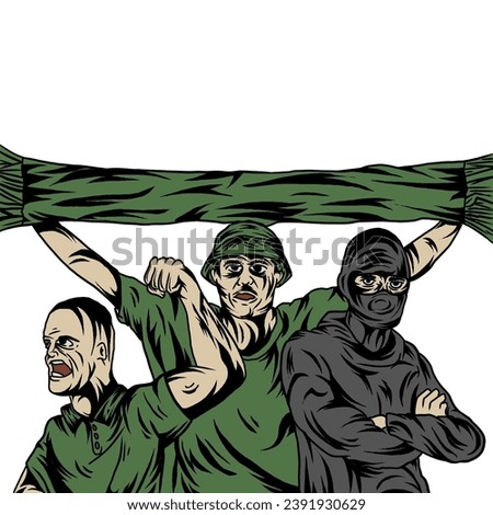 hooligans illustration that I made myself for your clothing brand needs