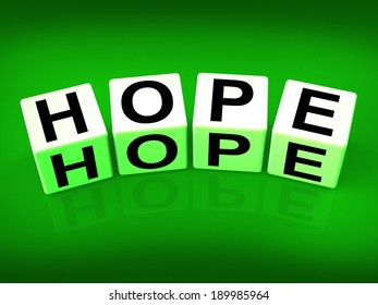 Hope Blocks Showing Wishing Hoping and Wanting - Shutterstock ID 189985964