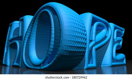 HOPE Blue Wireframe