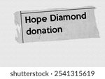 Hope Diamond donation - current breaking daily news story communication copy newspaper headline article title in UK 1958