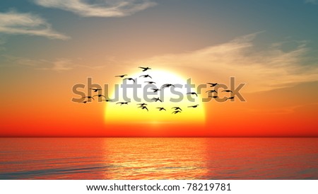 Similar – Image, Stock Photo towards the sun romantic