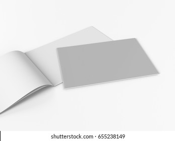 Horizontal A4 Brochure Or Catalog. 3D Rendering