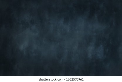 Horizontal dark background for portrait or food photography. Panoramic studio backdrop. Monochromatic screen. Artistic banner, texture and grunge graphic design. Free copy space. Floating frame. 
