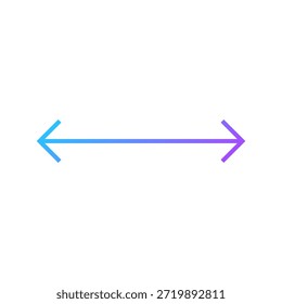 Horizontal Double Headed Linear Direction Arrow