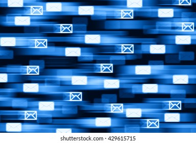 Horizontal Fast Mail Delivery Illustration Background