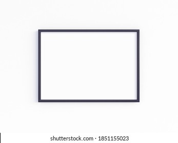 Horizontal Frame Mockup - Artwork Mock Up Landscape Orientation - Thin Black Frame