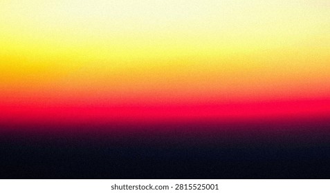 Horizontal gradient sky showcasing warm sunset hues transitioning from yellow to pink, red, and dark tones. Captured from a low-angle perspective with natural lighting for a bold, atmospheric effect.
