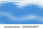 Horizontal pixelated glitch effect on a blue noisy background.