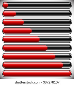 Horizontal Progress Loading Bars Steps Phases 스톡 벡터(로열티 프리) 334102829 ...