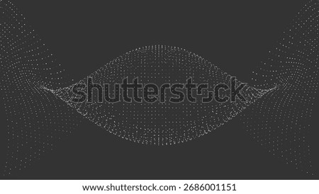 Horizontal Rotating Dot Sphere Abstract Background