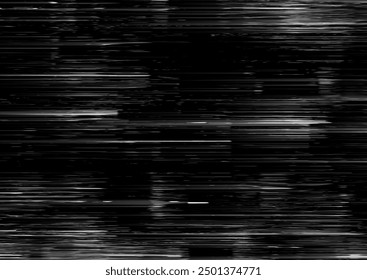 Horizontal scan line glitches screen display in black and white