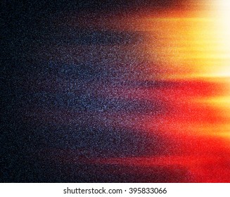 Horizontal Space Stars Galaxies With Sun Light Leak Background