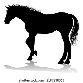 A Horse Animal Detailed Silhouette Graphic