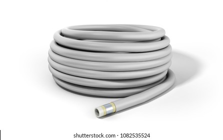 Hose Of Plastic Water Pipes In Layers 3d Render On White