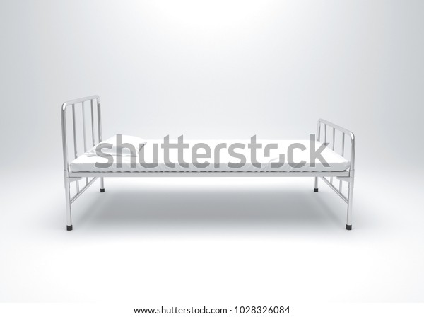 Hospital Bed On White Background 3d Stock Illustration 1028326084