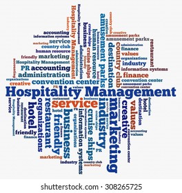 Hospitality Management In Word Collage