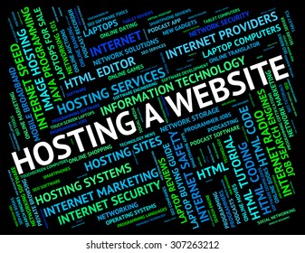 Hosting A Website Meaning Domain Computer And Words