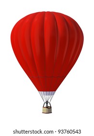 Hot Air Ballon Isolated On White Background