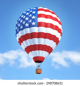 Hot Air Balloon American Flag Stock Illustration 298708631 | Shutterstock