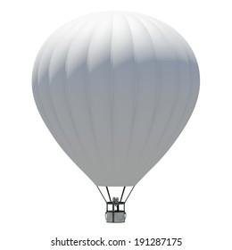 Hot Air Balloon. Isolated On The White Background