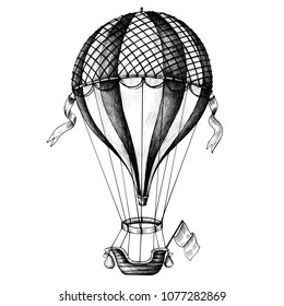 Hot air balloon vintage