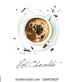 Hot Chocolate - Watercolor Food Collection