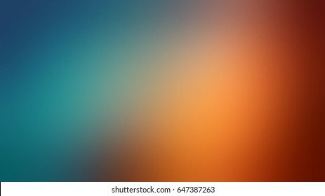 Hot and cold abstract background. Orange and blue deep texture. Contrast gradient. Dark green blue matte background. Dark amber abstract background.