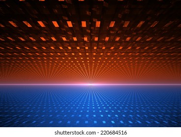 Hot And Cold Horizon Abstract Background