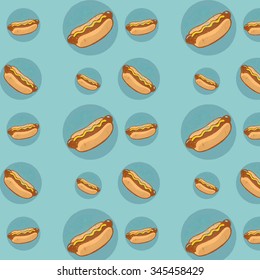 Hot Dog Retro Pattern
