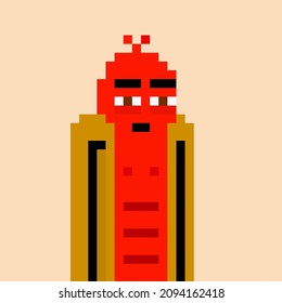 Hot Dog Sosis Pixel Art