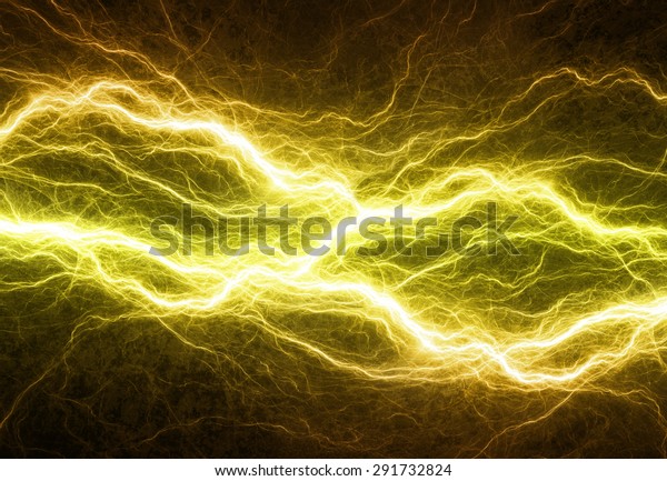 Hot Golden Lightning Electrical Background Stock Illustration 291732824