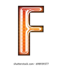 52 Hot orange glass uppercase or capital letter in a 3d illustration ...