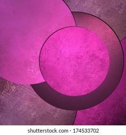 Hot Pink Background Abstract Art Design, Modern Style Vintage Grunge Background Texture Shape Layers, Circle Button Or Blank Round Layout With Text Room Web Design Background, Product Display Ad