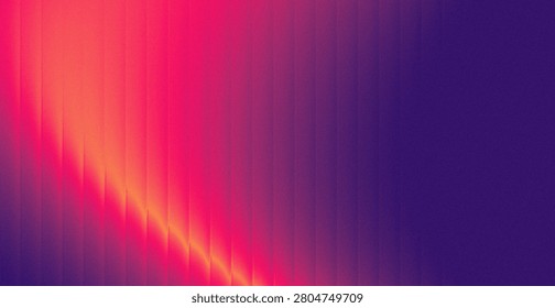 Hot Pink to Deep Purple Gradient with Orange Glow Hotspot and Vertical Glass Lines, Vibrant Neon Background