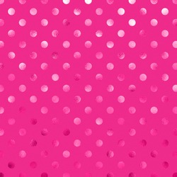 Hot Pink Metallic Foil Polka Dot Pattern Swiss Dots Texture Paper Color Background