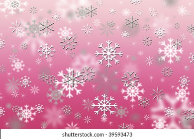 hot pink snowflakes